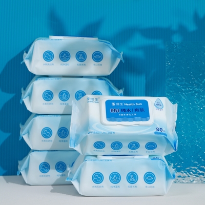 Antybakteryjne chusteczki bezalkoholowe z czystą wodą do czyszczenia
